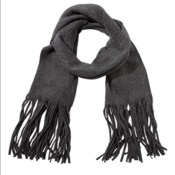LUCKY BRAND SOLID BRUSHED SCARF DARK GRAY / CHARCOAL NWT - Picture 3 of 7